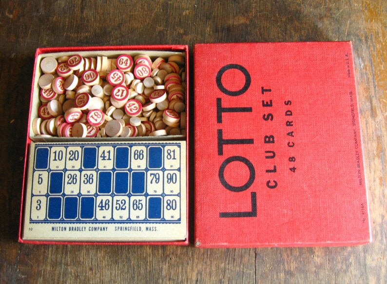Vintage Lotto Game .. Milton Bradley Etsy