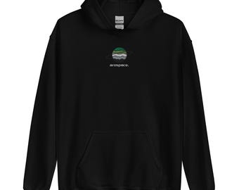 arospace. Hoodie | Aromantic Flag Planet Subtle Pride Embroidered Sweatshirt Hoodie