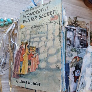 Handmade Winter Junk Journal with painted pages for art Journal bullet Journal junk journal scrapbook