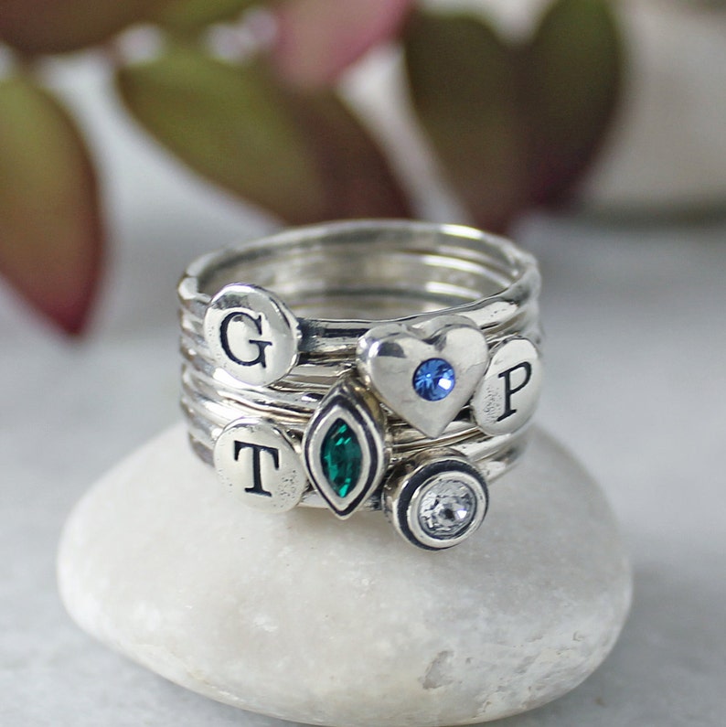 September Birthstone Ring In Sterling Silver Stacking Etsy September birthstone ring in sterling silver stacking etsy