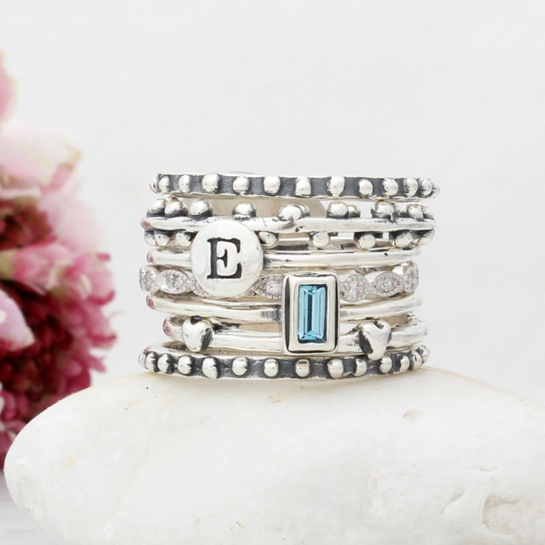 Stacking Ring Sets Silver Stackable Rings Stacking Silver Etsy