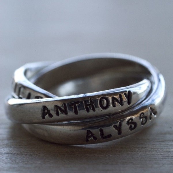 Triple Band Sterling Silver Ring