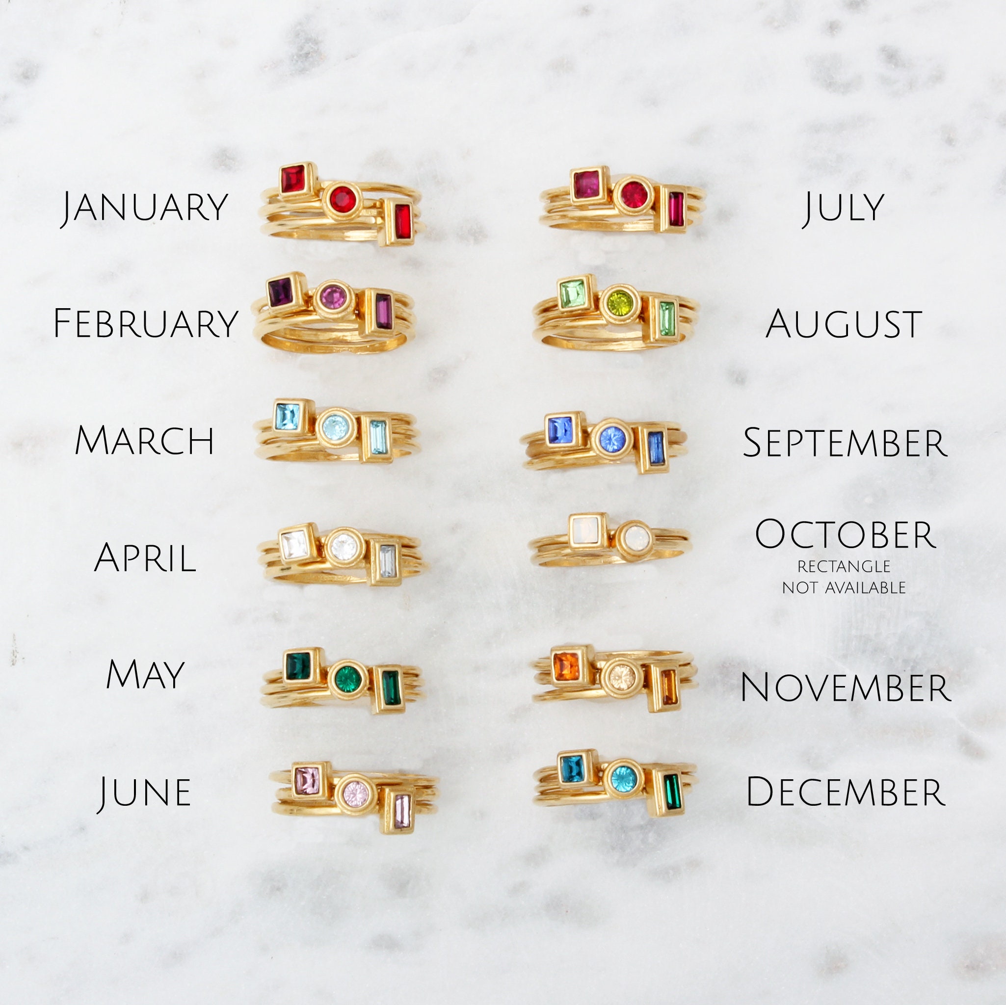February Birthstone Ring in Gold. Our Amethyst Stack Ring is a