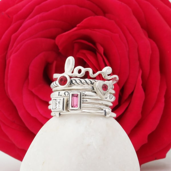 Silver Love Ring - Etsy