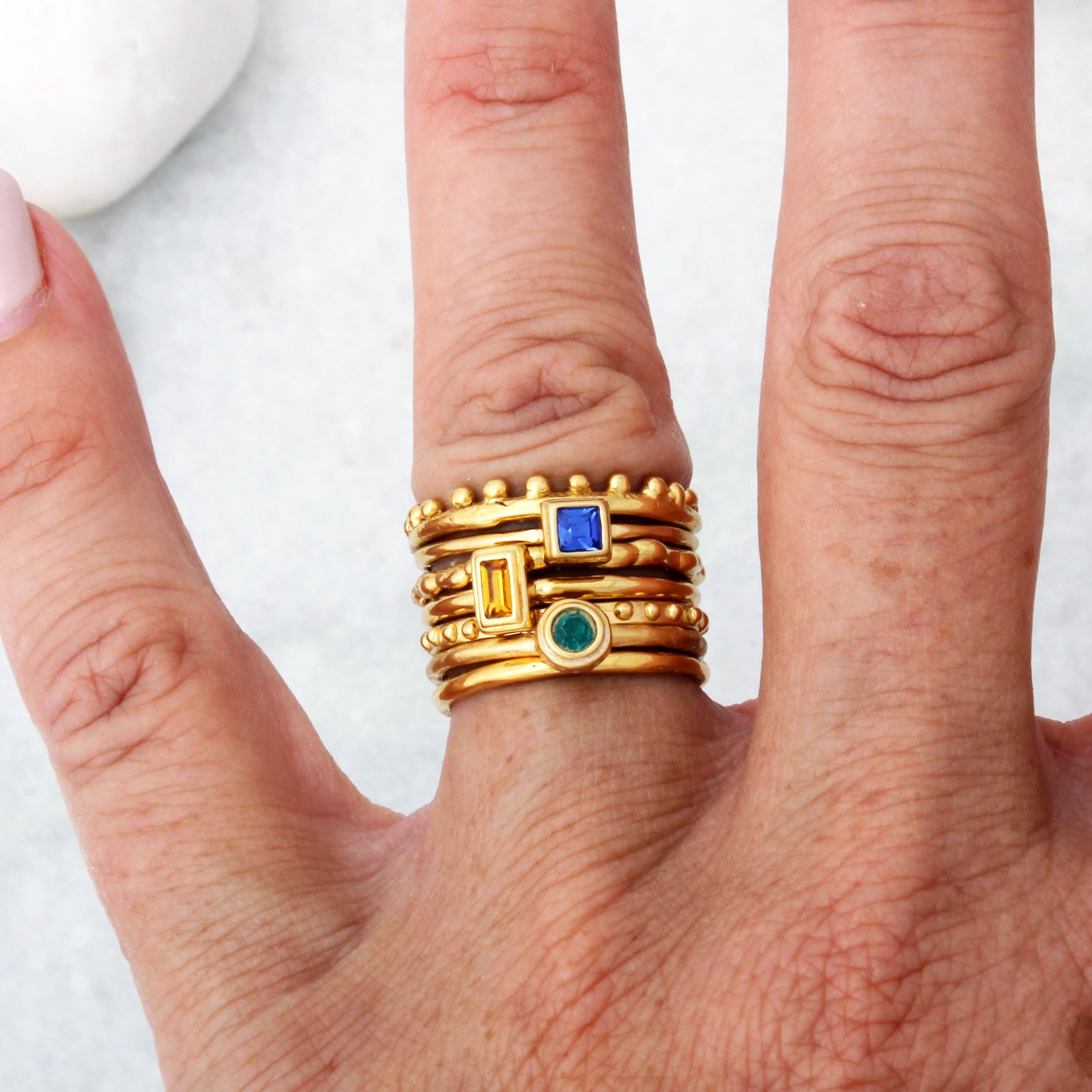 Gold Stack Rings | Stackable Bands | Handmade Jewelry | Stacking Bands ...