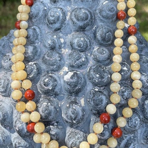 Yellow Calcite Mala Necklace image 3