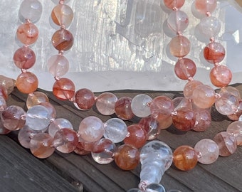 Hematoid Quartz Mala Necklace