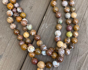 Pietersite mala necklace