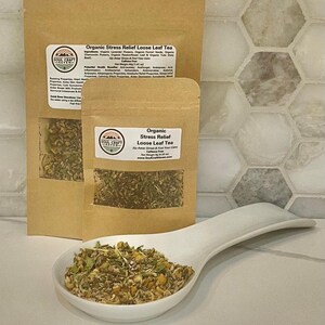 Organic Healing & Wellbeing Loose Leaf Tea Bag (20 Servings) for Stress-Relief, Sleeping Aid, Immune System Boost and Whole-Body Detox