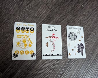 Odczyty jednej lub trzech kart z Tarota - w tym karty drukowane ręcznie!
