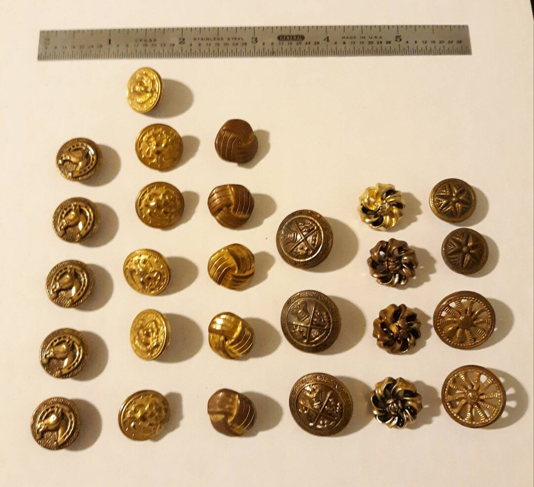 Vintage Gold/brass Buttons, Choice of Sets - Etsy