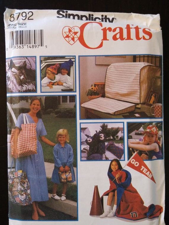 Simplicity Crafts 8792 Car Seat Cover Tote Bag More Pattern Uncut Simplicity Crafts 8792 Car Seat Cover, Car Seat Cover Pattern Simplicity