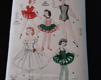 Vintage Butterick 8380 (8) girls' dancing costume pattern, cut