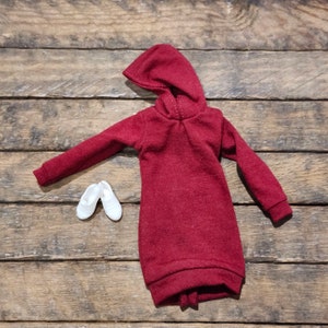Red Hoodie Dress for 11 1/2&quot; fashion dolls