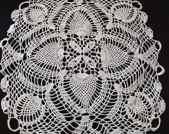 Vintage Square (14") White Doily