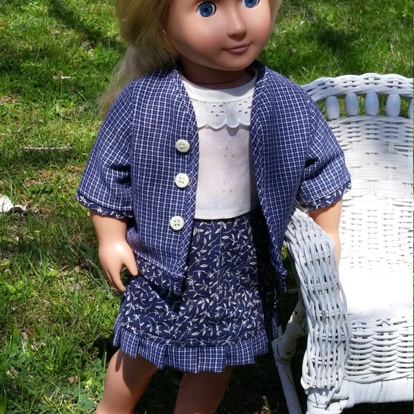 3 piece skirt suit for 18 inch doll