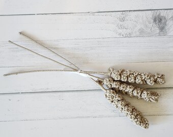 Crochet Wheat Stems set of 3