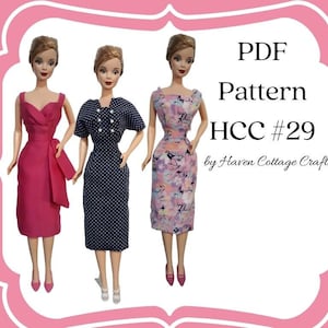 Basic Barbie Dress PDF Sewing Pattern Barbie Dress Pattern, Doll