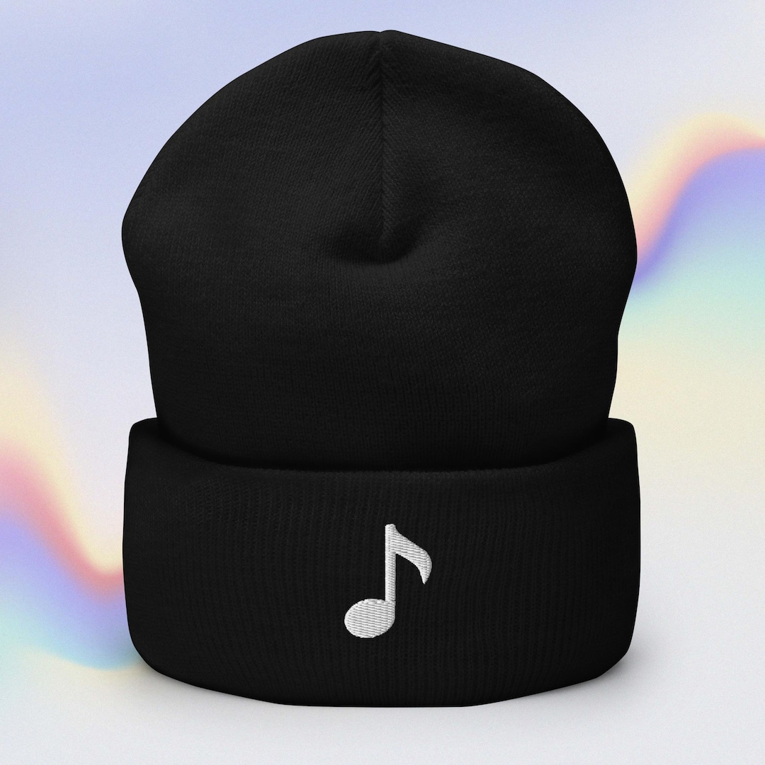 Music Lover Beanie – Minimal Music Note Hat - Etsy