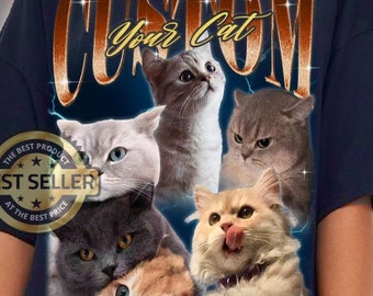 Custom Pet Tshirt, Custom Dog Shirt, Custom Cat Shirt, Personalized Shirt Custom Cat Shirt 90's Tee, Custom Photo Shirt, Custom Graphic Tee