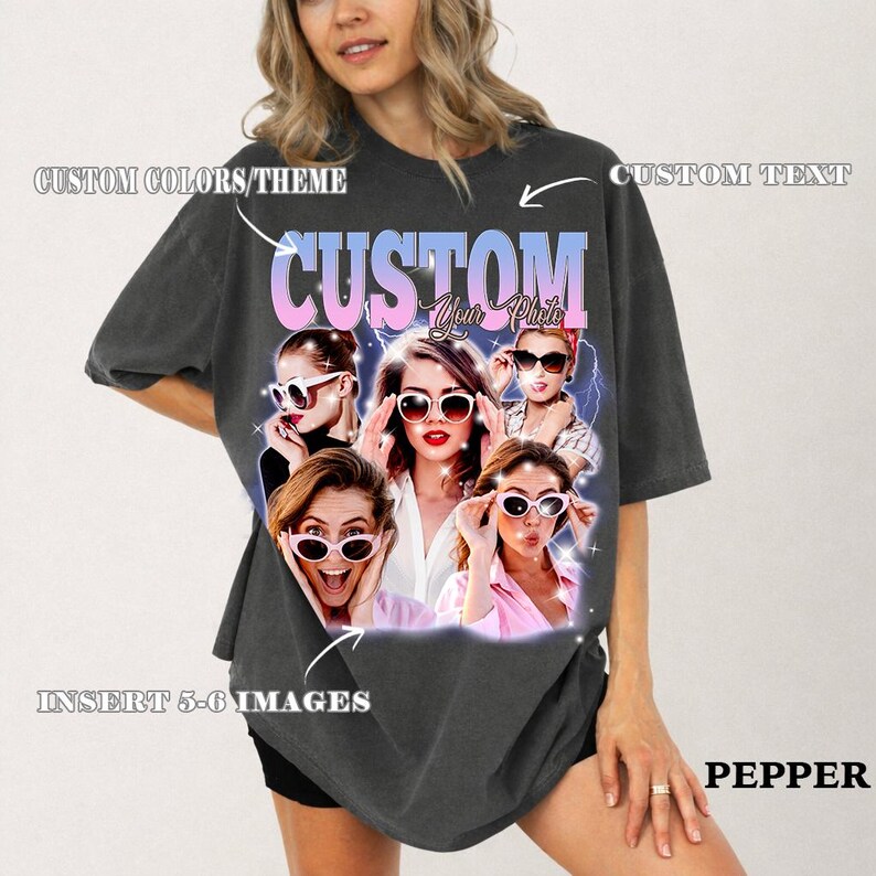 Available Comfort Colors shirt color options for custom personalized photo shirt