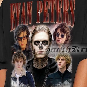 Chemise unisexe Evan Peters limitée pour homme et femme Années 90
