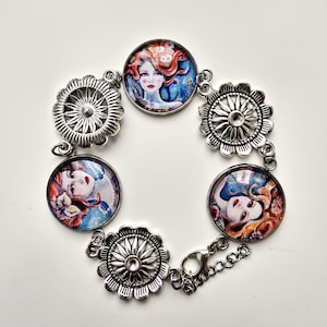 Three Siren Bracelet - Mermaid Bracelet - Art Bracelet - Mermaid Lover&#39;s Gift