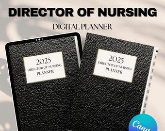 Director of Nursing Digital Planner, Planner template for DON, nursing home calendar canva form, SNF assisted living senior care, DON forms