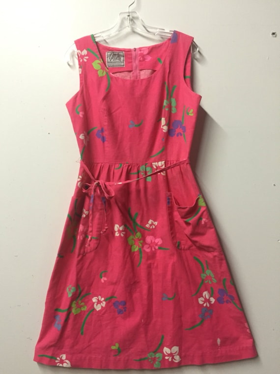 Malia Honolulu hawaiian vintage sundress in pink w