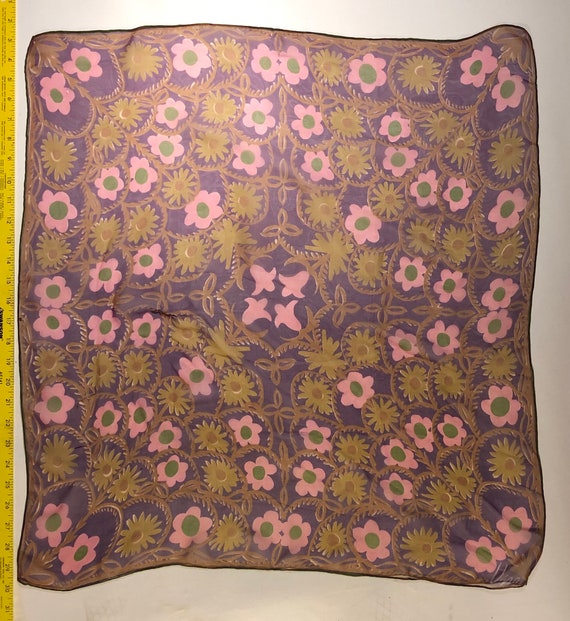 silk Vintage Vera scarf Vera Neumann 1960s square