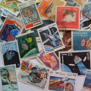 Space travel Astronaut Rocket Stamp Pack used beautiful stamps for collecting or craft