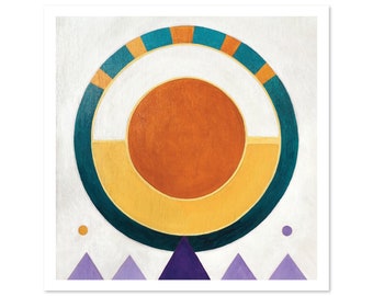 Integrative Theory Print, Sunrise/Sunset, Shapes, Abstract, Art Therapy Print
