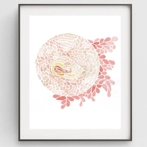 Heiligheid van het leven Print, Zwangerschap Art, Mandala Serie, Aquarel Print, Abstract Embryo, Cadeau voor moeder