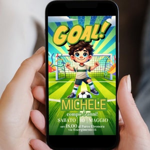 Invito Digitale Compleanno tema Calcio