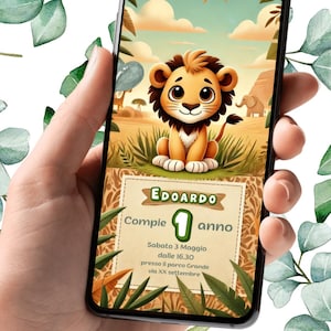 Inviti di Compleanno Digitali a Tema Giungla – Personalizzabili