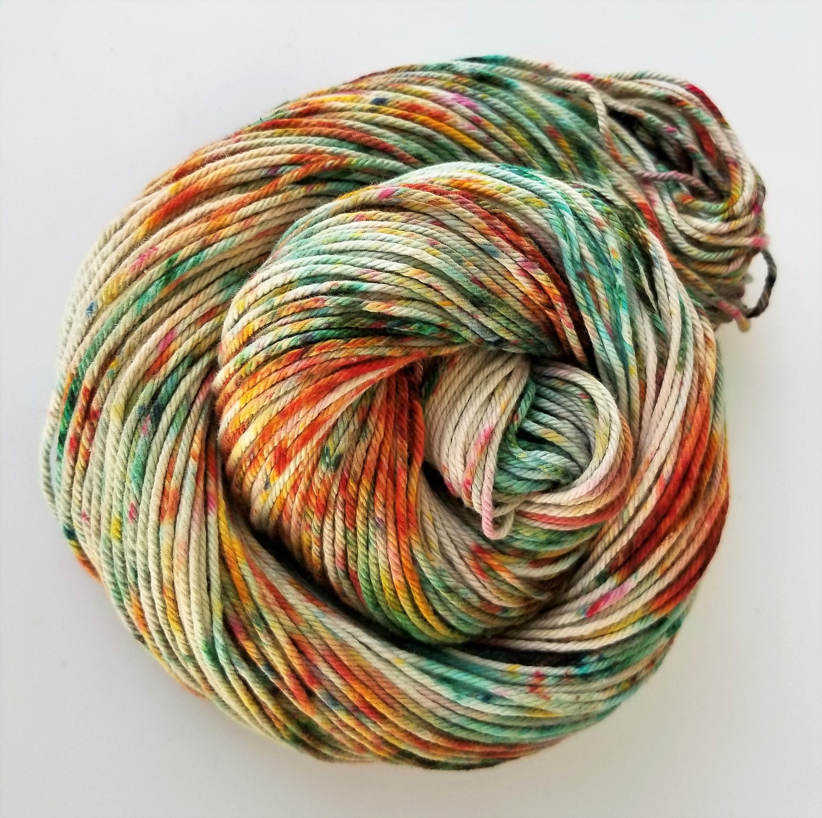 Aisling- 100% Organic Cotton, Hand Dyed, Bulky Weight, Speckled Yarn