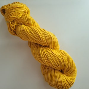 Marigold- 100% Organic Cotton Yarn, Hand Dyed, Hand Painted, Solid Colors, Speckles, Vegan Friendly, Soft Cotton