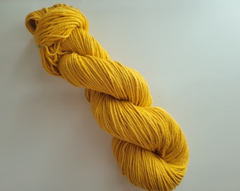 Marigold- 100% Organic Cotton Yarn, Hand Dyed, Hand Painted, Solid Colors, Speckles, Vegan Friendly, Soft Cotton