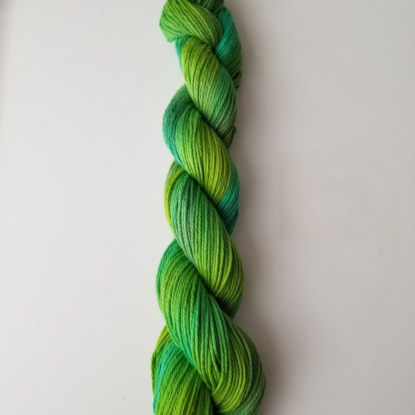 Snot Face- 100% Organic Cotton, Hand Dyed, Sport Weight, Hand Painted Yarn