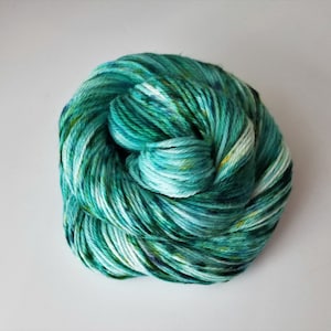 Melon-choly- 100% Organic Cotton, Hand Dyed, Worsted Weight, Variegated, Speckled Yarn