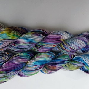 American Graffiti- 100 Cotton Yarn, Hand Dyed, Fingering Weight, Speckled Yarn