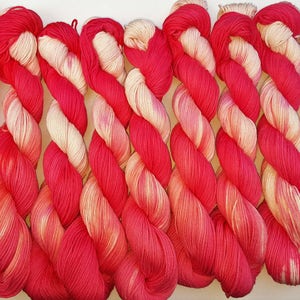 Flamingo 100 Organic Cotton, Hand Painted, Worsted Weight, Variegated