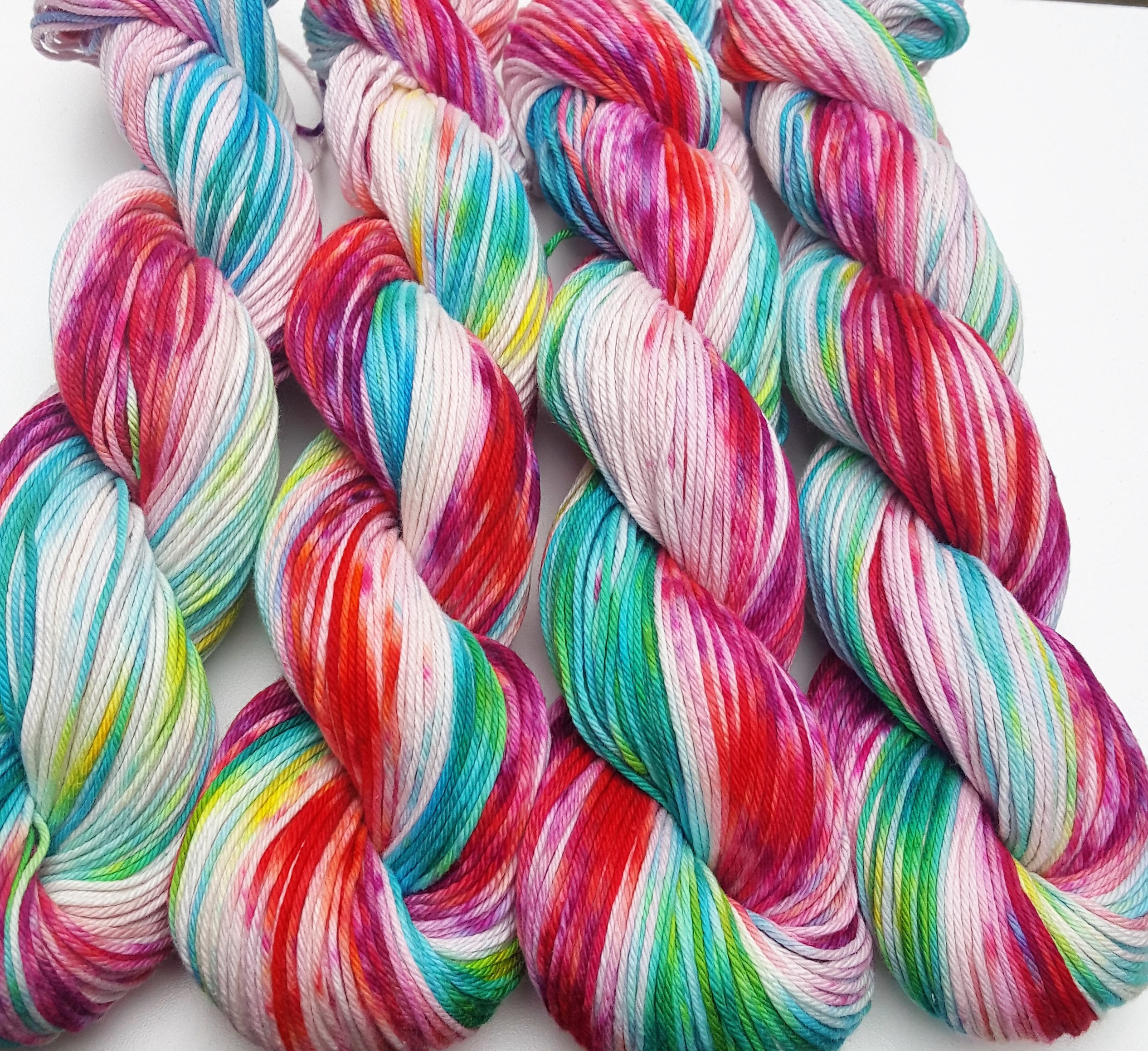 Fiesta 100 Cotton, Hand Dyed, Variegated, Speckled, Hand Painted Yarn