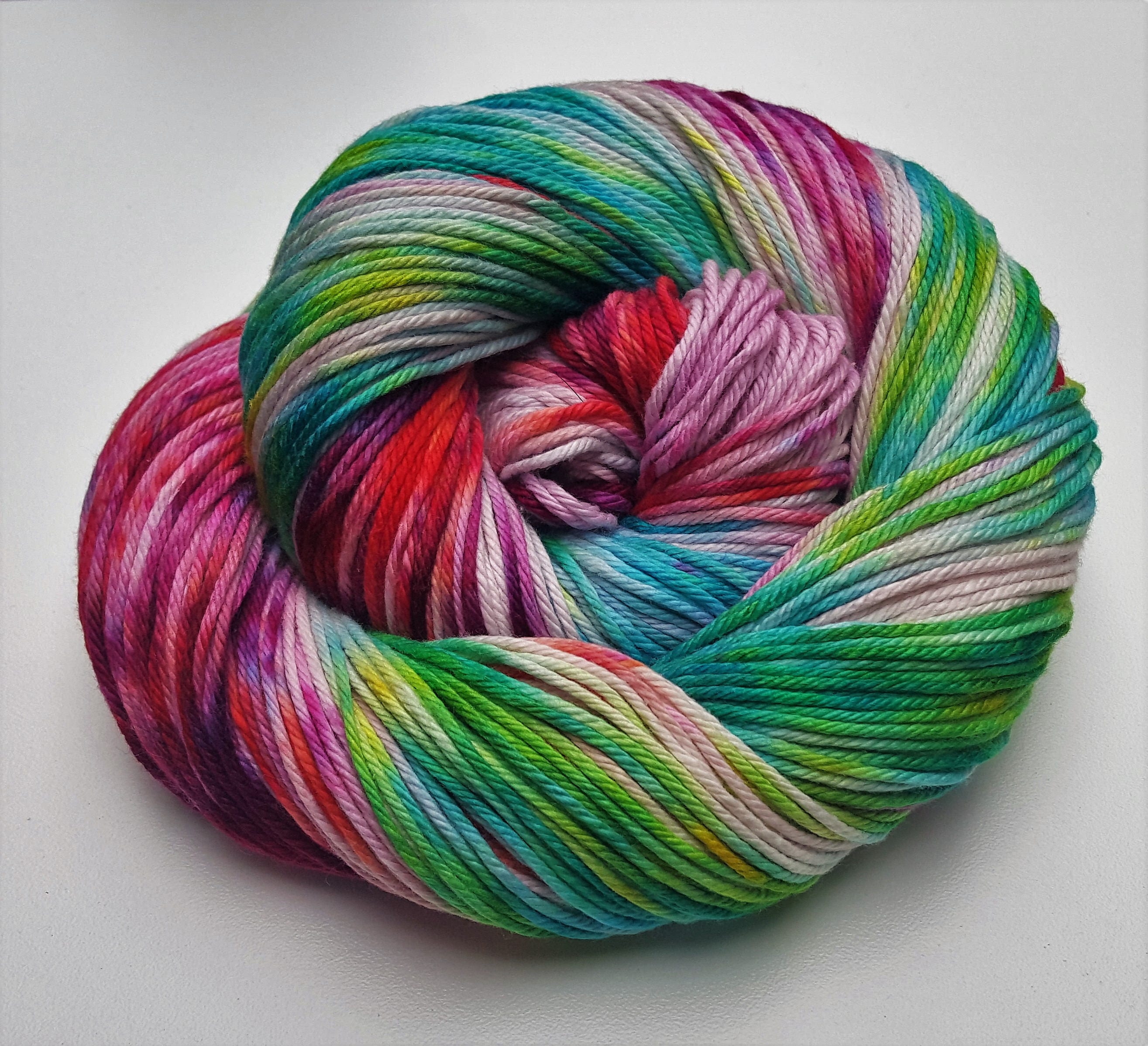Fiesta 100 Cotton, Hand Dyed, Variegated, Speckled, Hand Painted Yarn