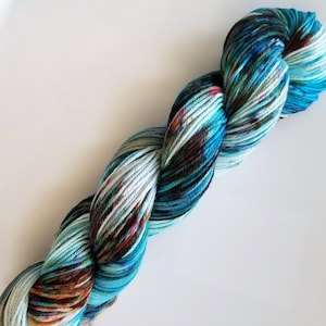 Why Is the Rum Gone?- 100% Organic Cotton, Hand Dyed, Worsted Weight, Speckled Yarn