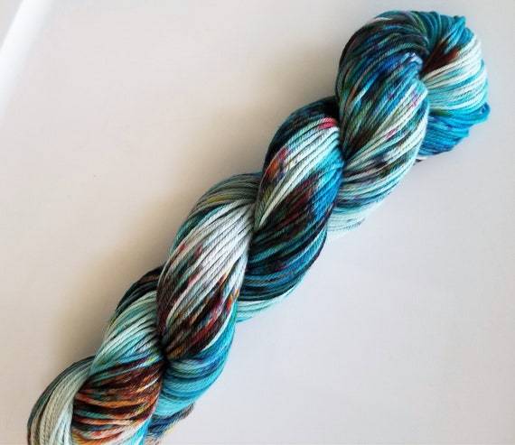 Why Is the Rum Gone?- 100% Organic Cotton, Hand Dyed, Worsted Weight, Speckled Yarn