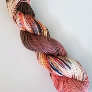 Pas de Deux- 100% Organic Cotton, Hand Dyed, Fingering Weight, Ombre, Speckled Yarn