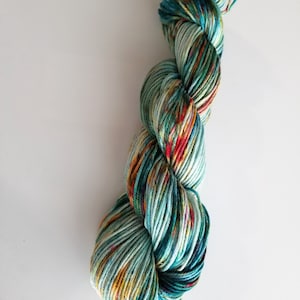 Merman- 100% Organic Cotton, Hand Dyed, Worsted Weight, Speckled Yarn