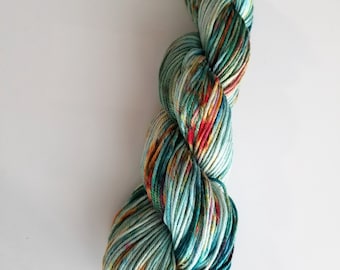 Merman- 100% Organic Cotton, Hand Dyed, Worsted Weight, Speckled Yarn