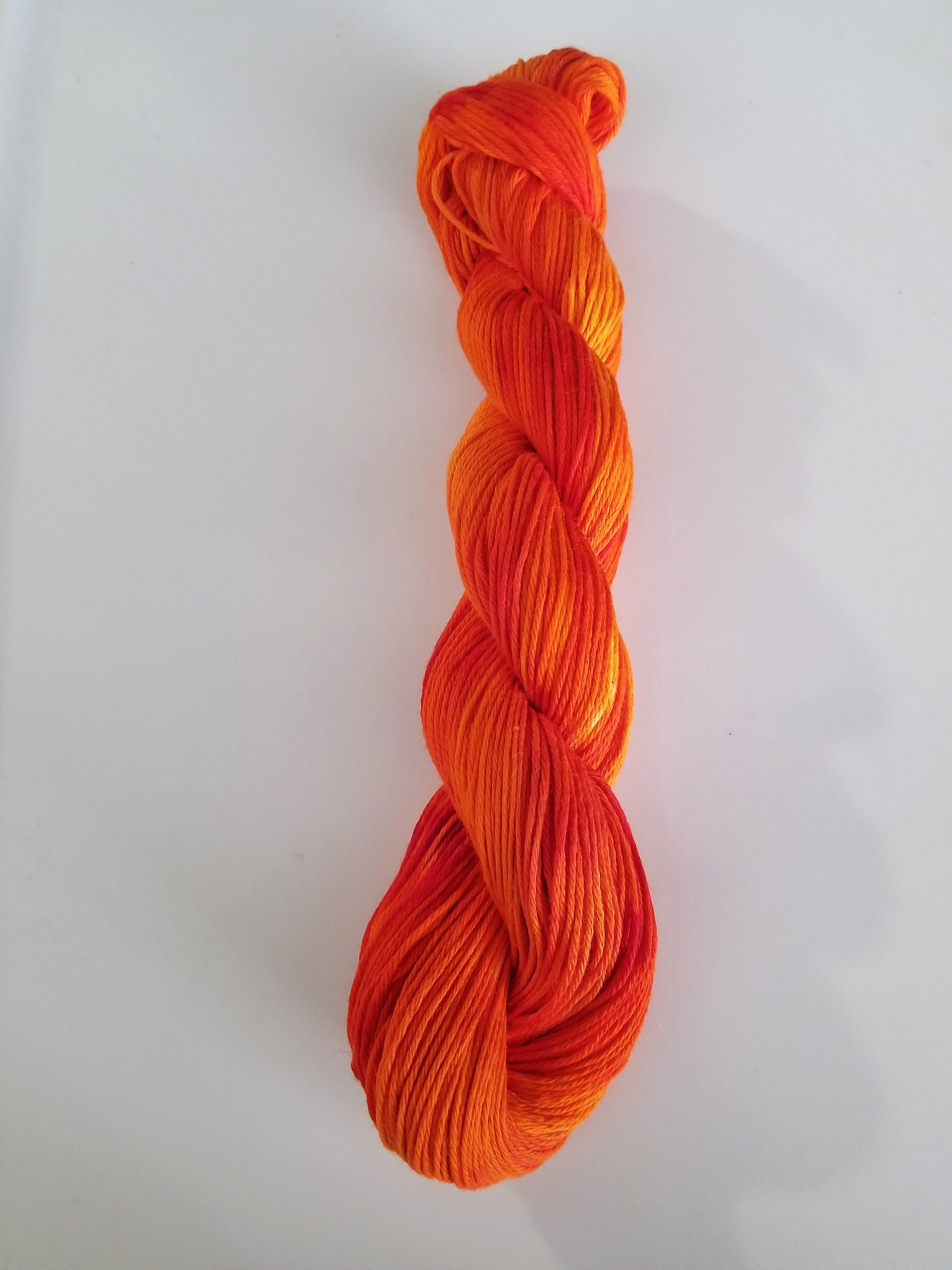 Sunflare 100 Organic Cotton, Hand Dyed, Watercolor Yarn, Sport Weight